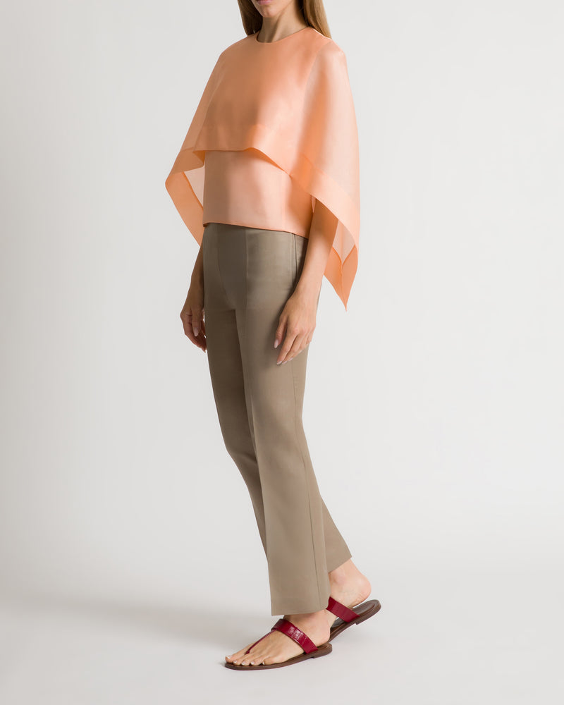 Pantaloni dritti in seta Grigio Alberta Ferretti Boutique Online 1