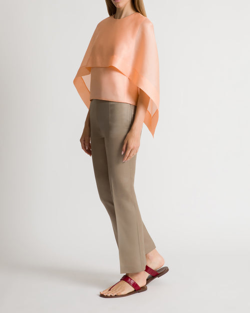 Straight-leg silk trousers Grey Alberta Ferretti Boutique Online 1