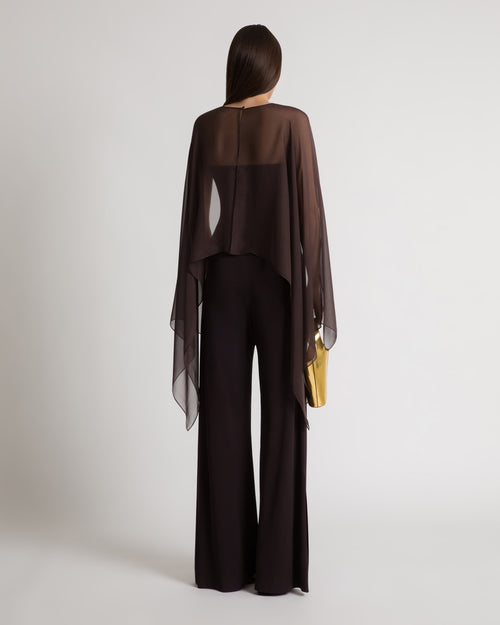 Wide-leg trousers with slit