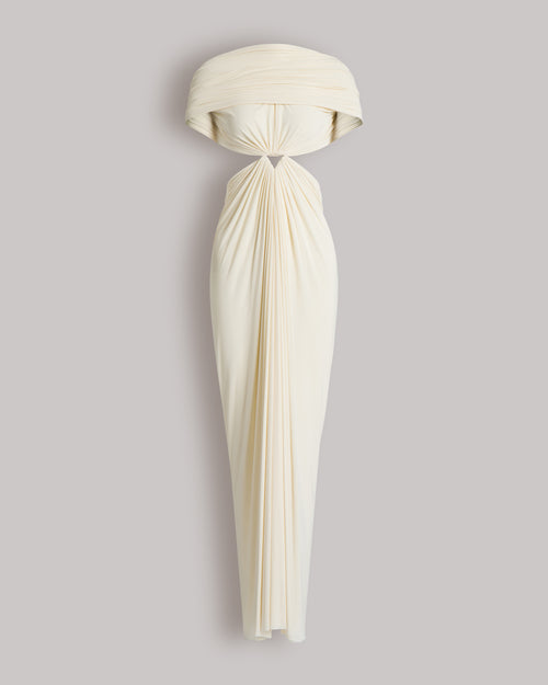 Cut-out jersey evening gown White Alberta Ferretti Boutique Online 0