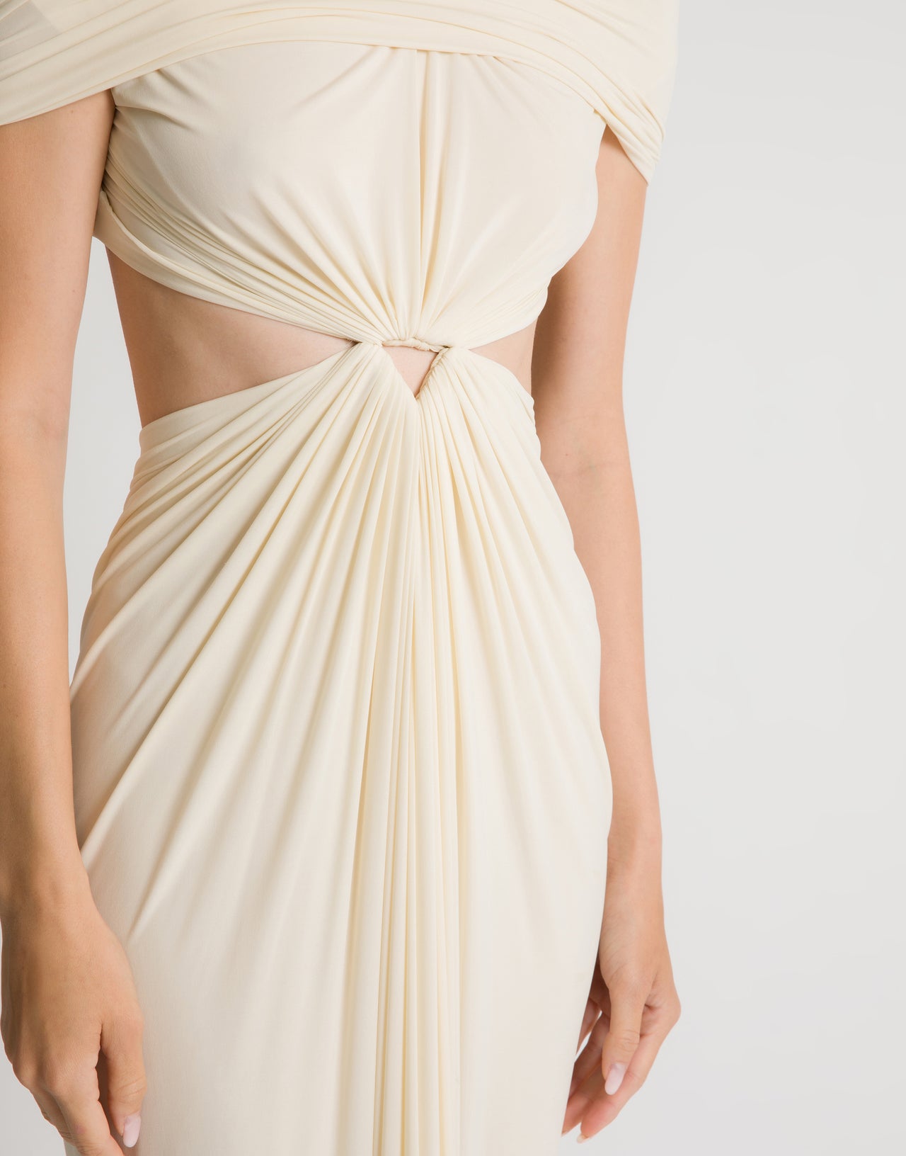 Cut-out jersey evening gown White Alberta Ferretti Boutique Online 4