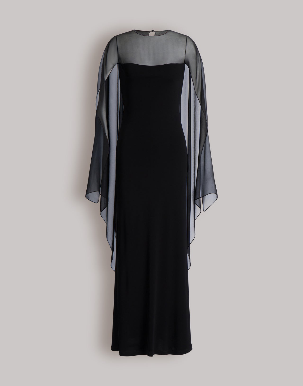 Robe longue à manches en mousseline 黑色 Alberta Ferretti Boutique Online 4