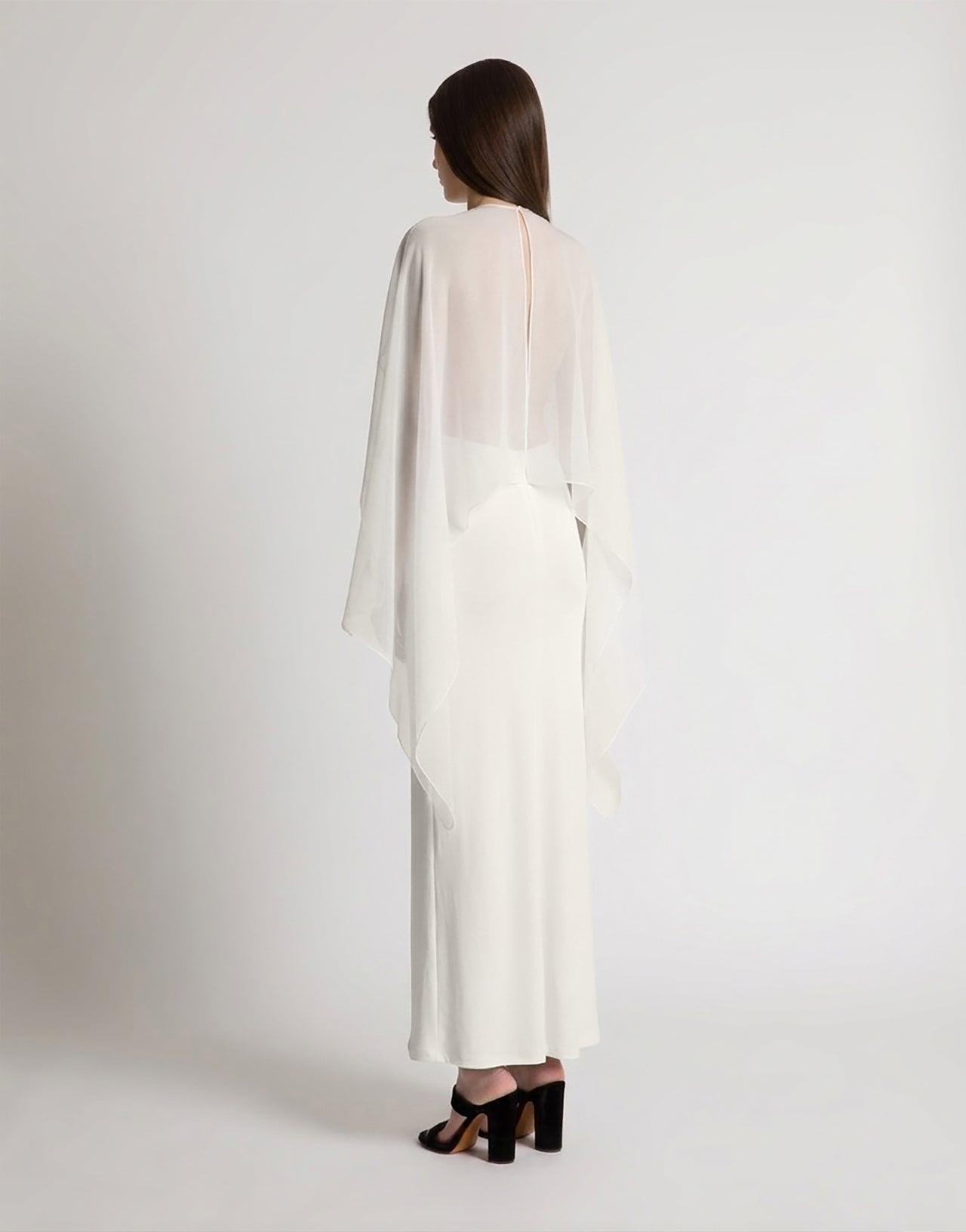 Long dress with sheer chiffon sleeves | Alberta Ferretti Long dress with sheer chiffon sleeves | Alberta Ferretti