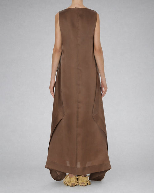 Long silk organza dress