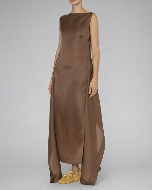 Long silk organza dress