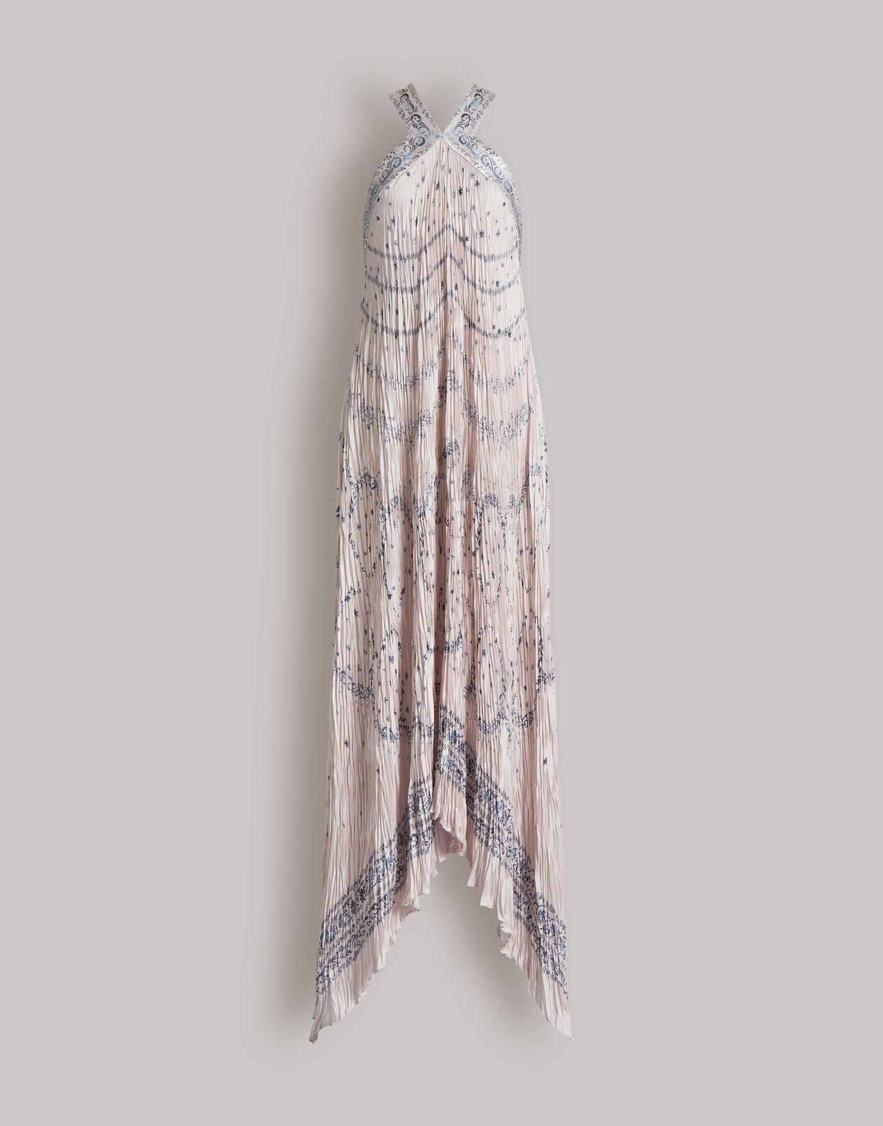 Printed long gown with open back 粉红色 Alberta Ferretti Boutique Online 3