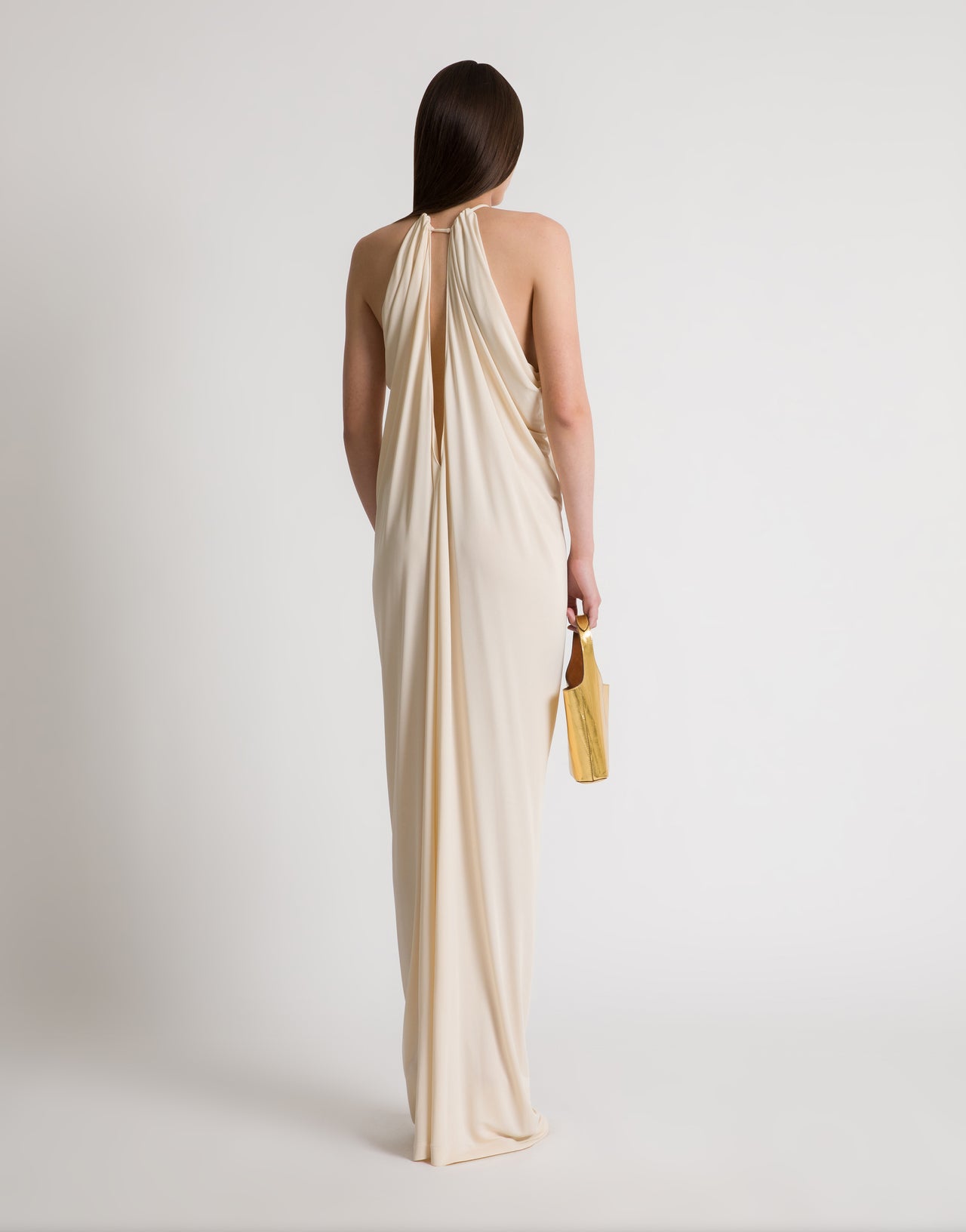 Draped long gown with open back - 38 Draped long gown with open back - 38