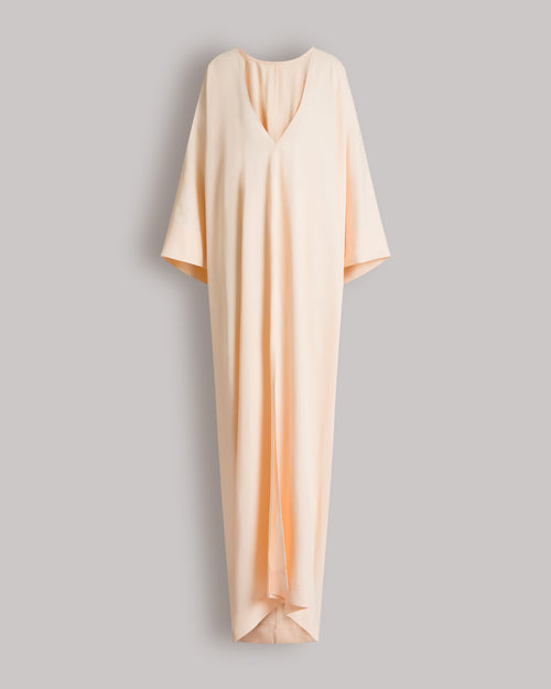 Abito caftano lungo con ampio scollo a V  Rosa Alberta Ferretti Boutique Online 0