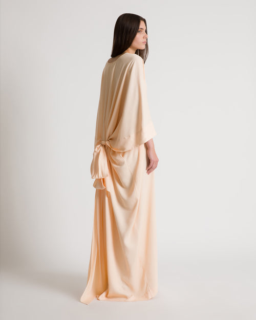 Abito caftano lungo con ampio scollo a V 