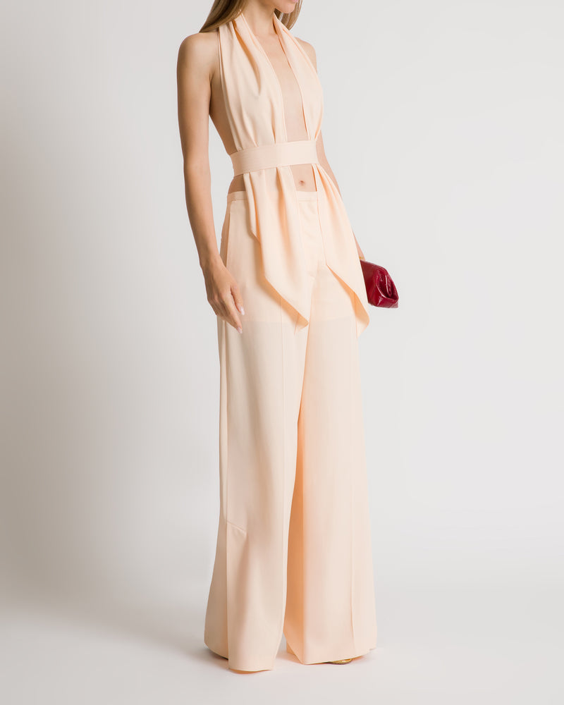 Top effetto sciarpa con schiena scoperta Rosa Alberta Ferretti Boutique Online 1