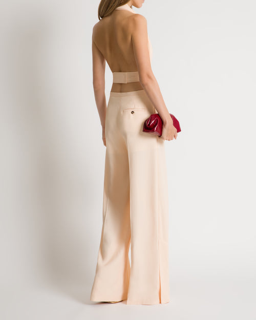 Scarf-effect open back top