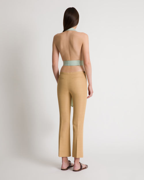 Scarf-effect open back top