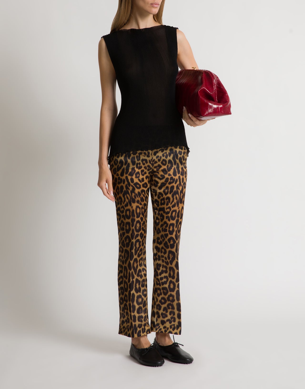 Top de punto acanalado Negro Alberta Ferretti Boutique Online 2