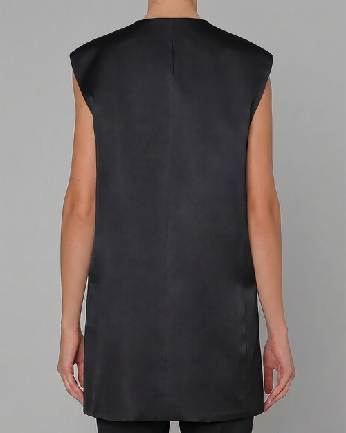 Oversized double-breasted vest