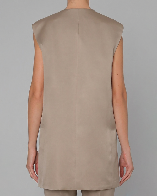 Oversized double-breasted vest