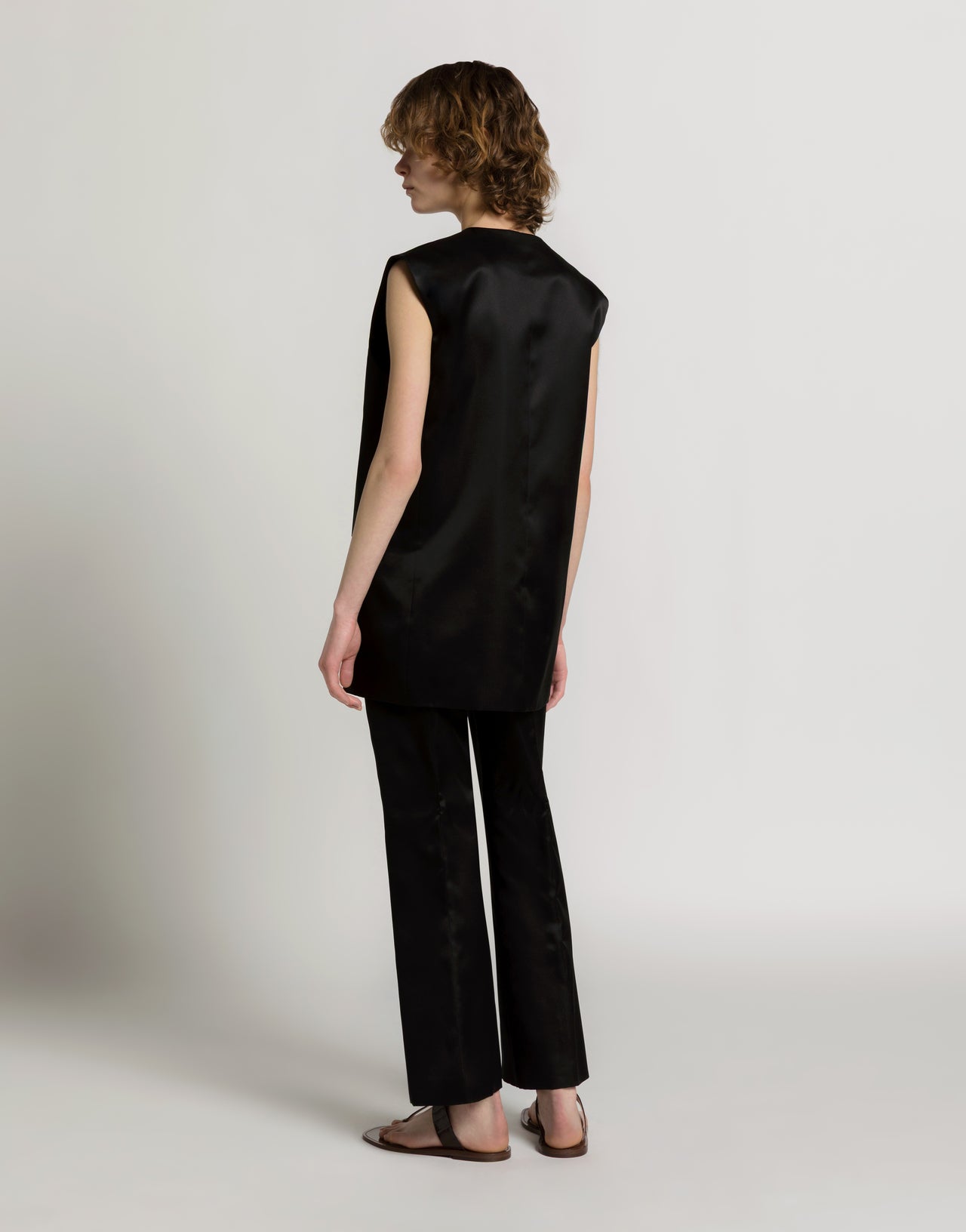 Oversized double-breasted vest 黑色 Alberta Ferretti Boutique Online 3