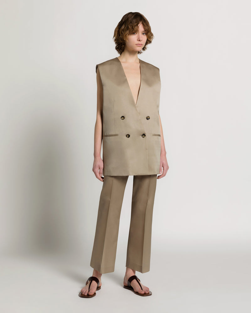 Gilet doppiopetto oversize Grigio Alberta Ferretti Boutique Online 1