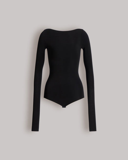 Fitted long-sleeve bodysuit Black Alberta Ferretti Boutique Online 0