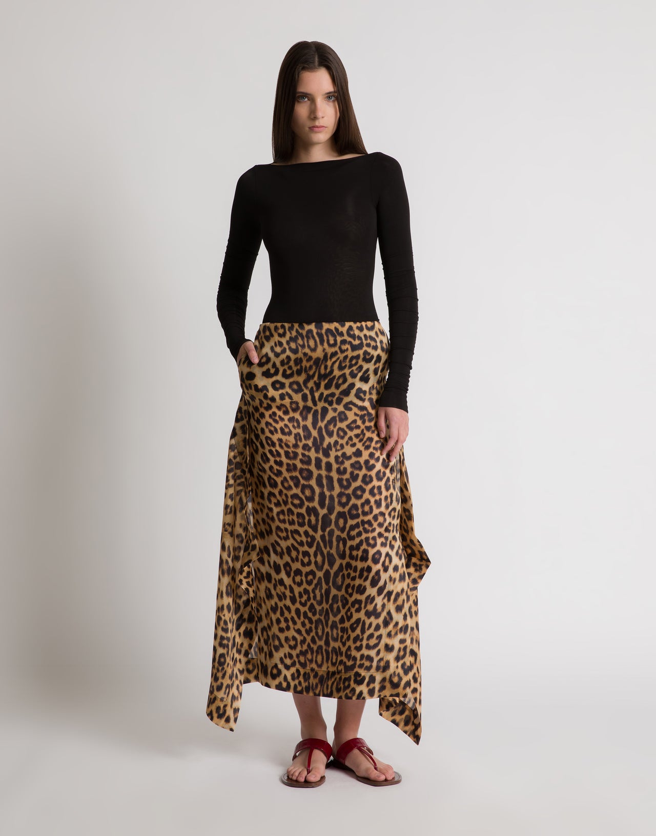 Body  maniche lunghe Nero Alberta Ferretti Boutique Online 2