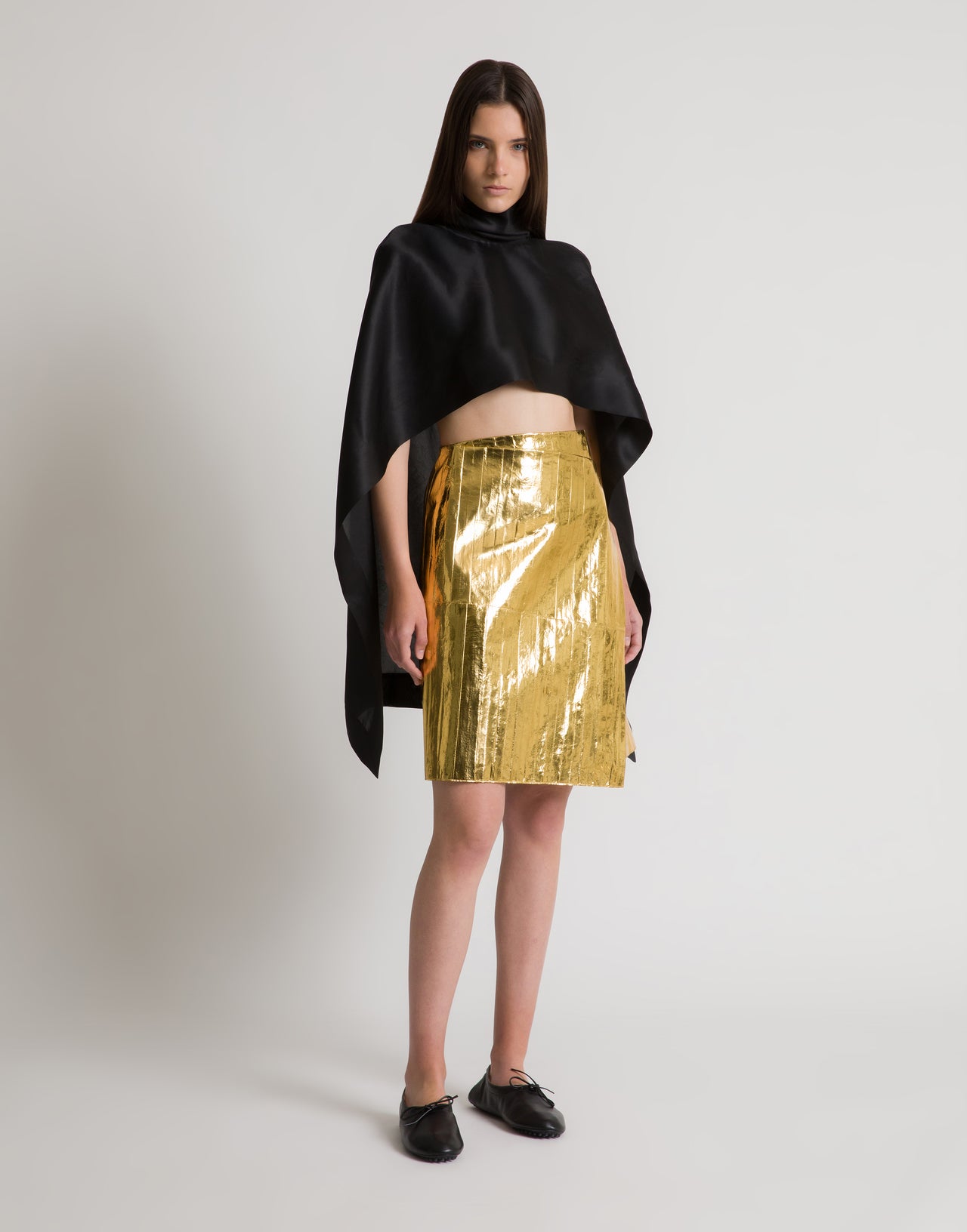 Gonna portafoglio in anguilla metallizzata Oro Alberta Ferretti Boutique Online 2