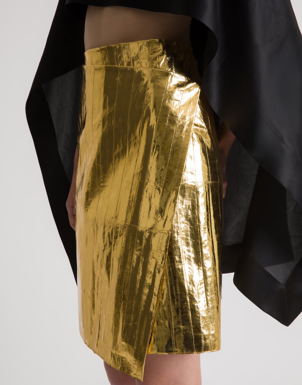Metallic eel wrap skirt | Alberta Ferretti Metallic eel wrap skirt | Alberta Ferretti