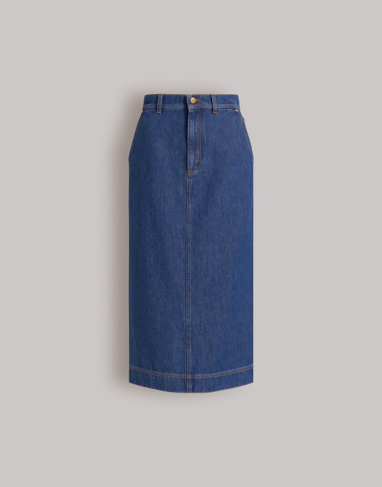 Gonna midi in denim Blu Alberta Ferretti Boutique Online 1