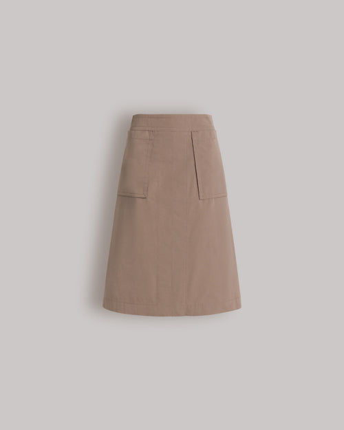 Utility cotton midi skirt Brown Alberta Ferretti Boutique Online 0