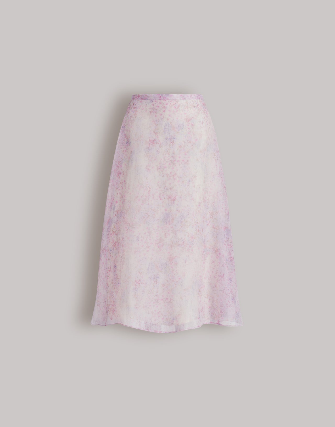Silk organza skirt with floral print Pink Alberta Ferretti Boutique Online 1
