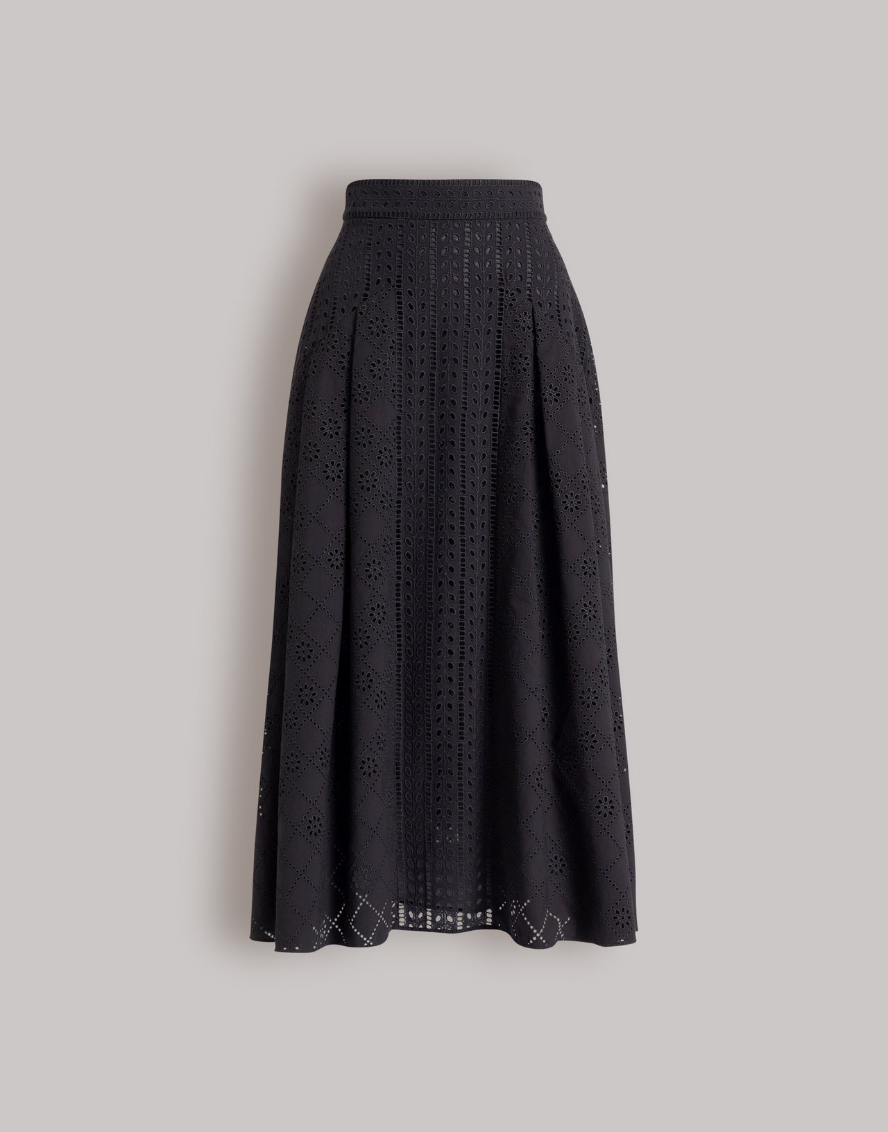 Jupe longue en dentelle Sangallo Noir Alberta Ferretti Boutique Online 1