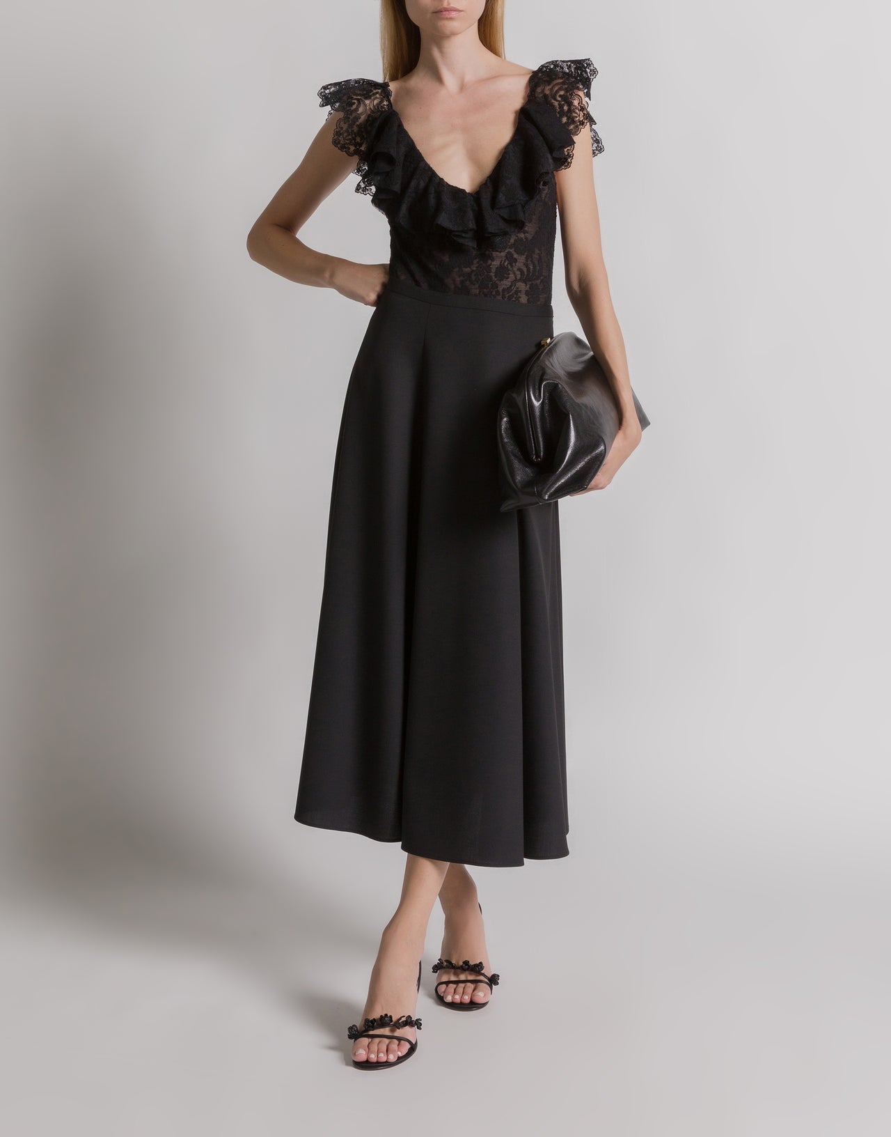 Tropical wool skirt 黑色 Alberta Ferretti Boutique Online 2