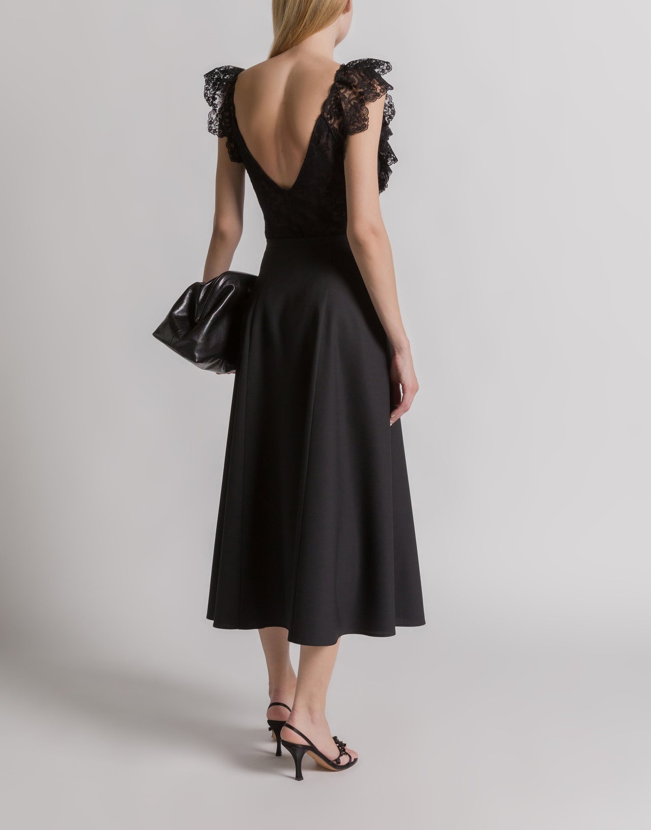 Tropical wool skirt 黑色 Alberta Ferretti Boutique Online 3