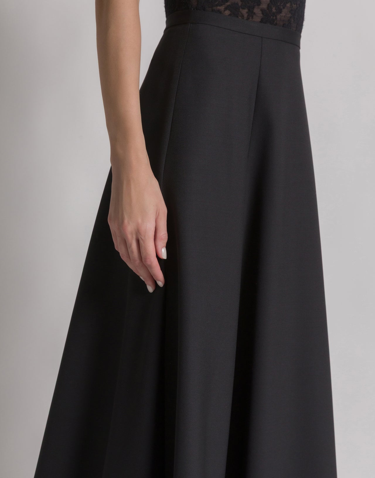 Tropical wool skirt 黑色 Alberta Ferretti Boutique Online 4