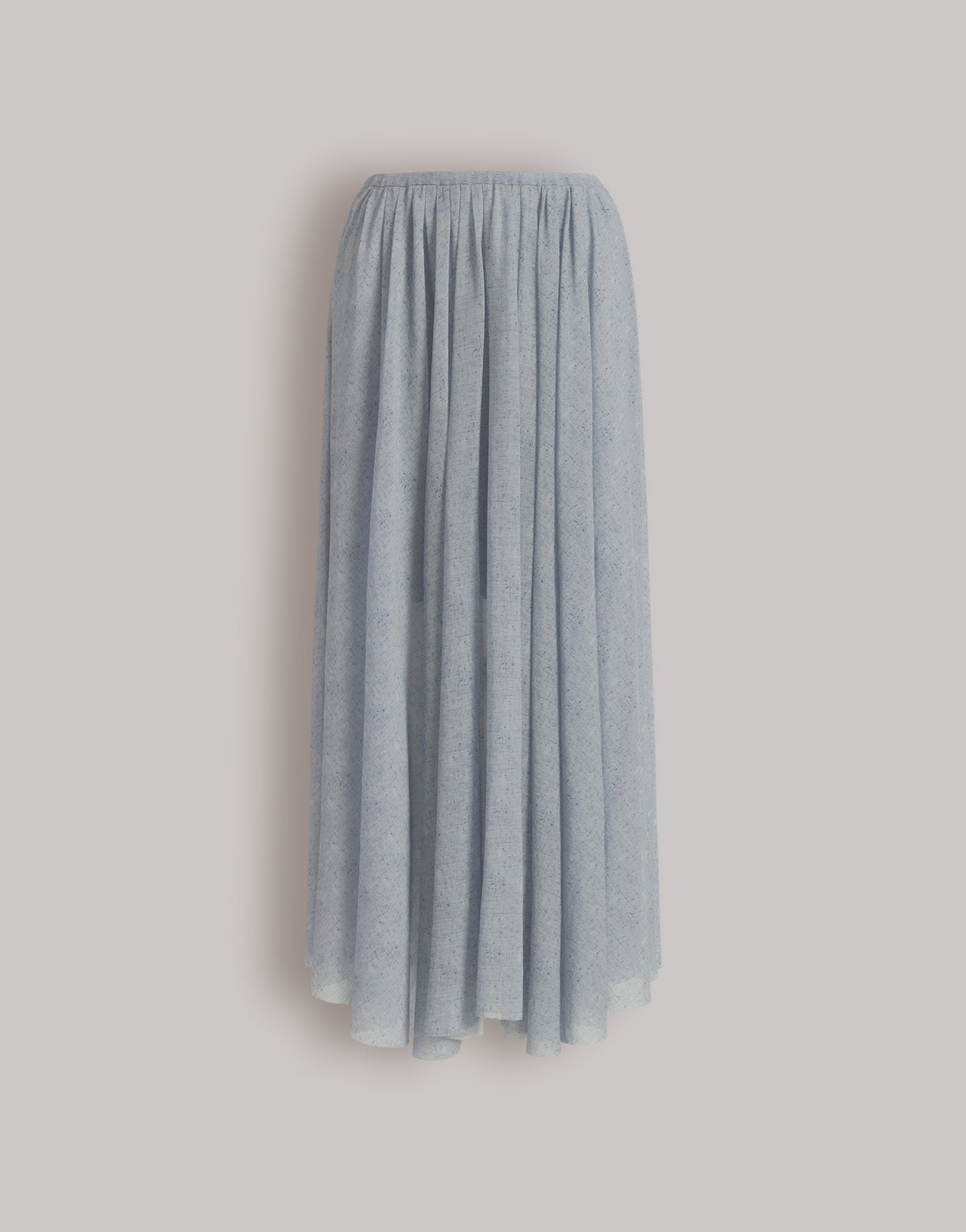 Printed tulle pleated skirt Light blue Alberta Ferretti Boutique Online 1