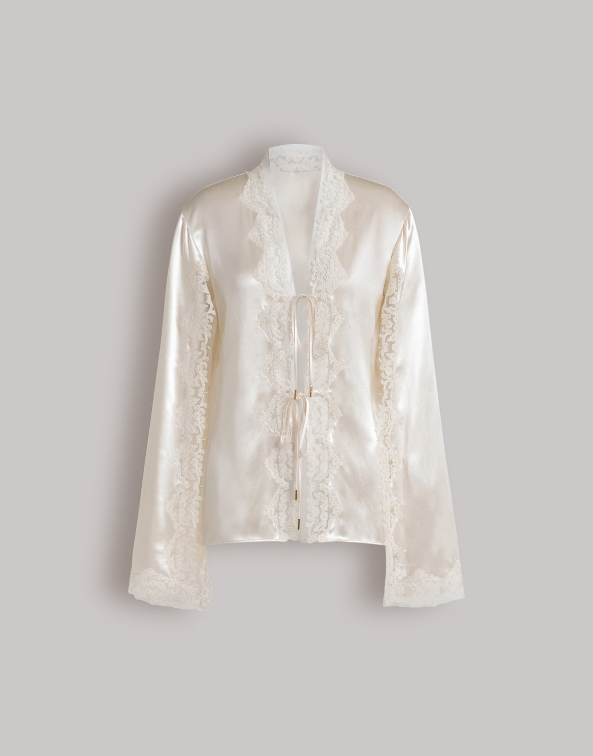 Satin blouse with cape sleeves | Alberta Ferretti