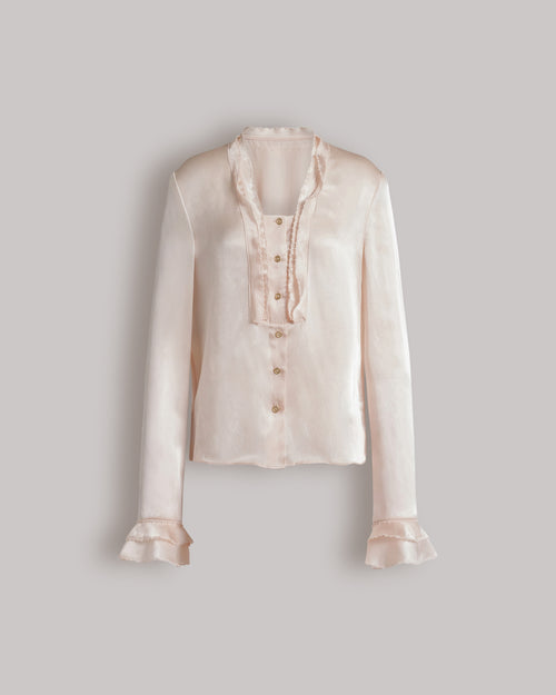 Silk and satin blouse Pink Alberta Ferretti Boutique Online 0