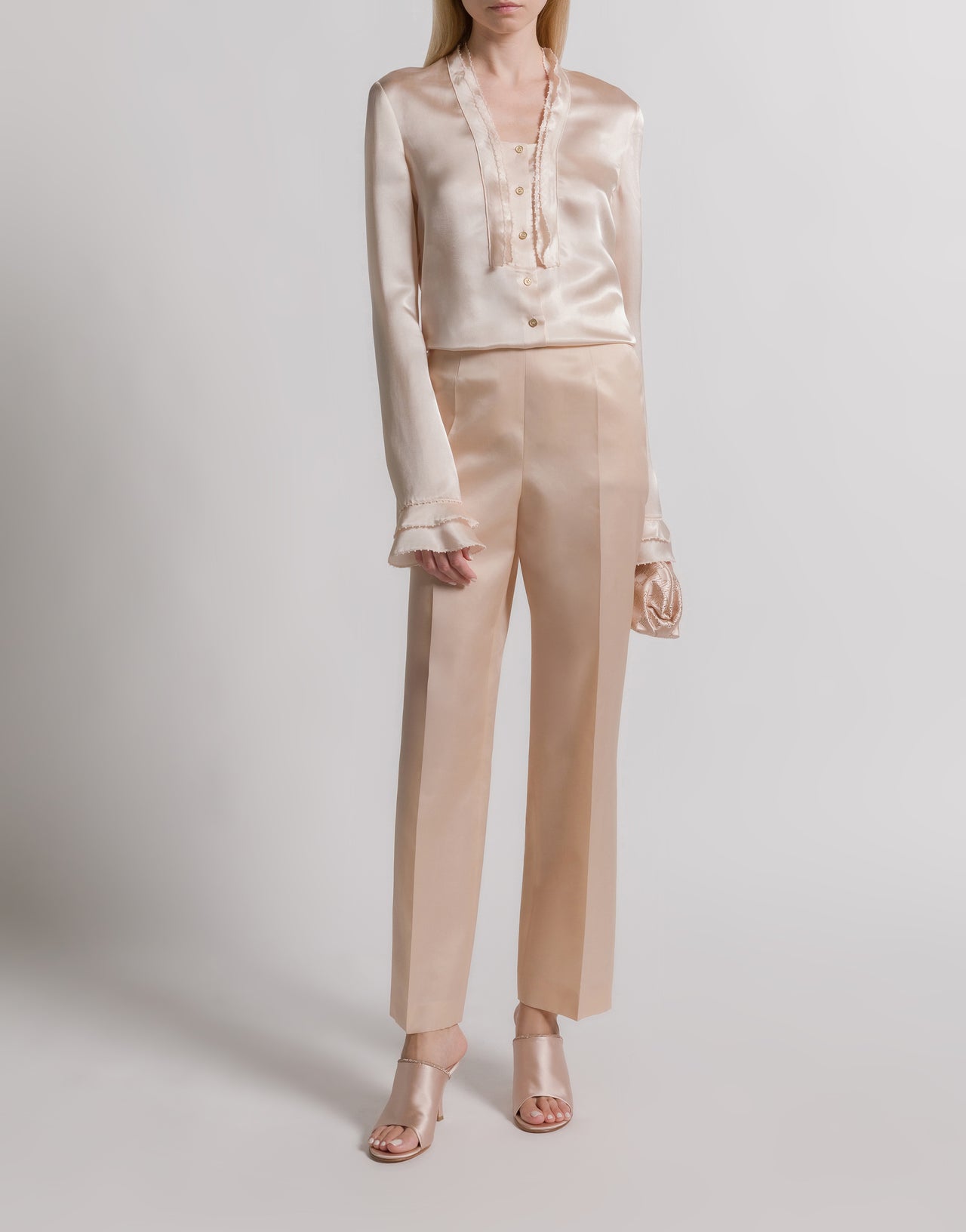 Silk and satin blouse Pink Alberta Ferretti Boutique Online 2