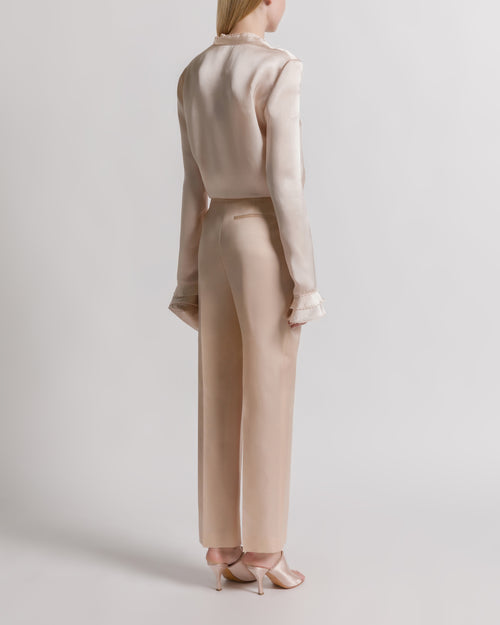 Silk and satin blouse