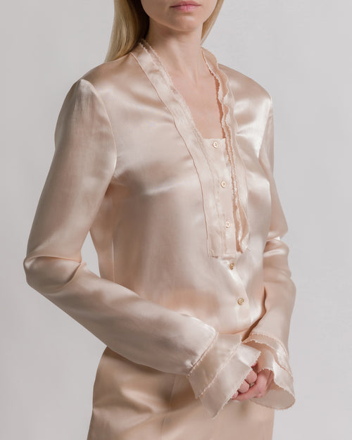 Silk and satin blouse