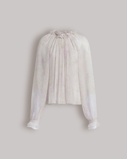 Chiffon blouse with floral print