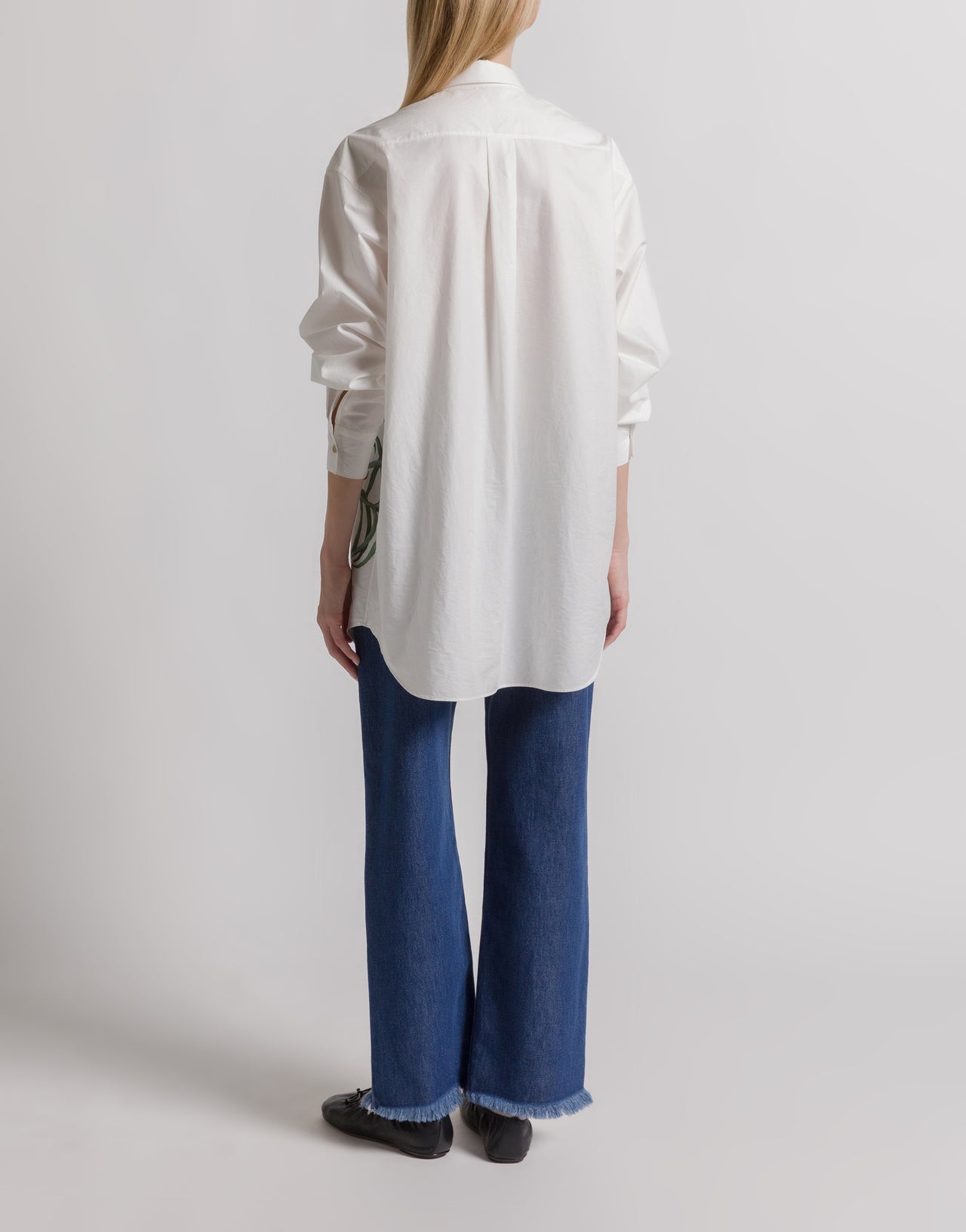 Camicia in cotone con stampa Herbarium Bianco Alberta Ferretti Boutique Online 3