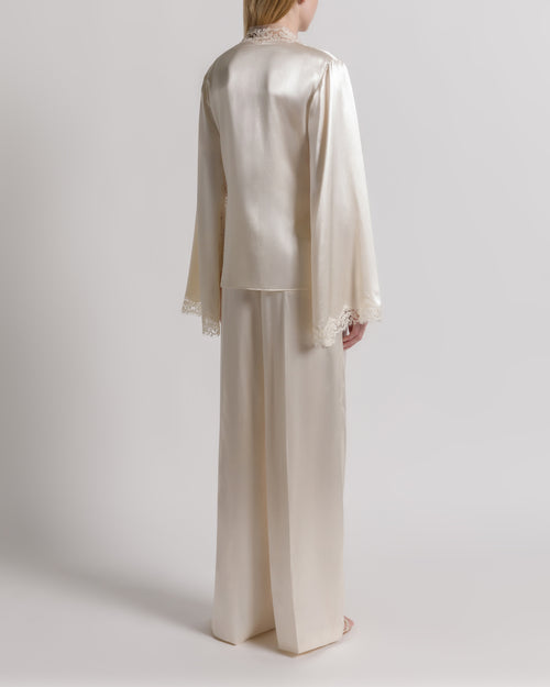 Shiny satin trousers