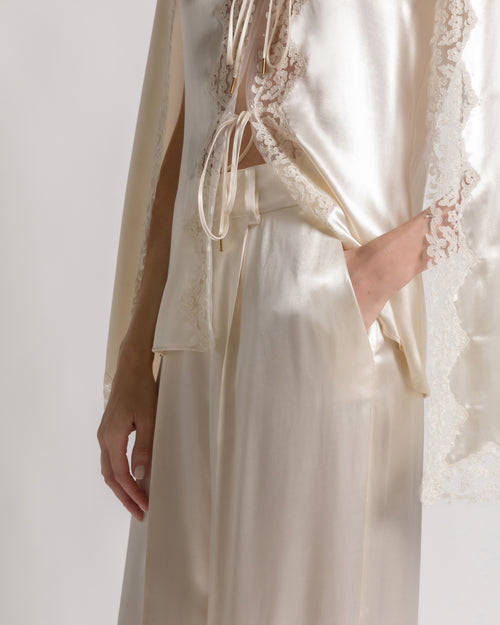 Shiny satin trousers