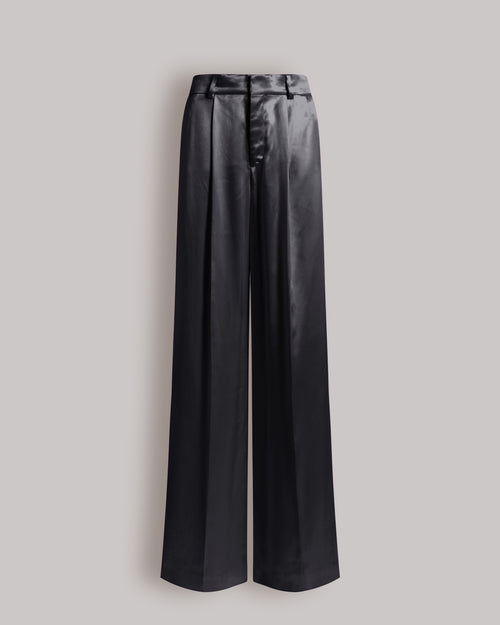Shiny satin trousers Black Alberta Ferretti Boutique Online 0