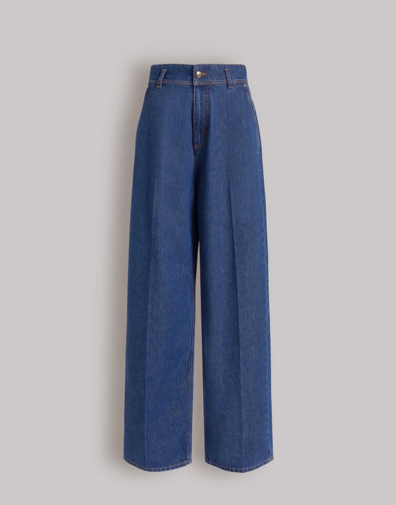 Jeans a gamba larga Blu Alberta Ferretti Boutique Online 1