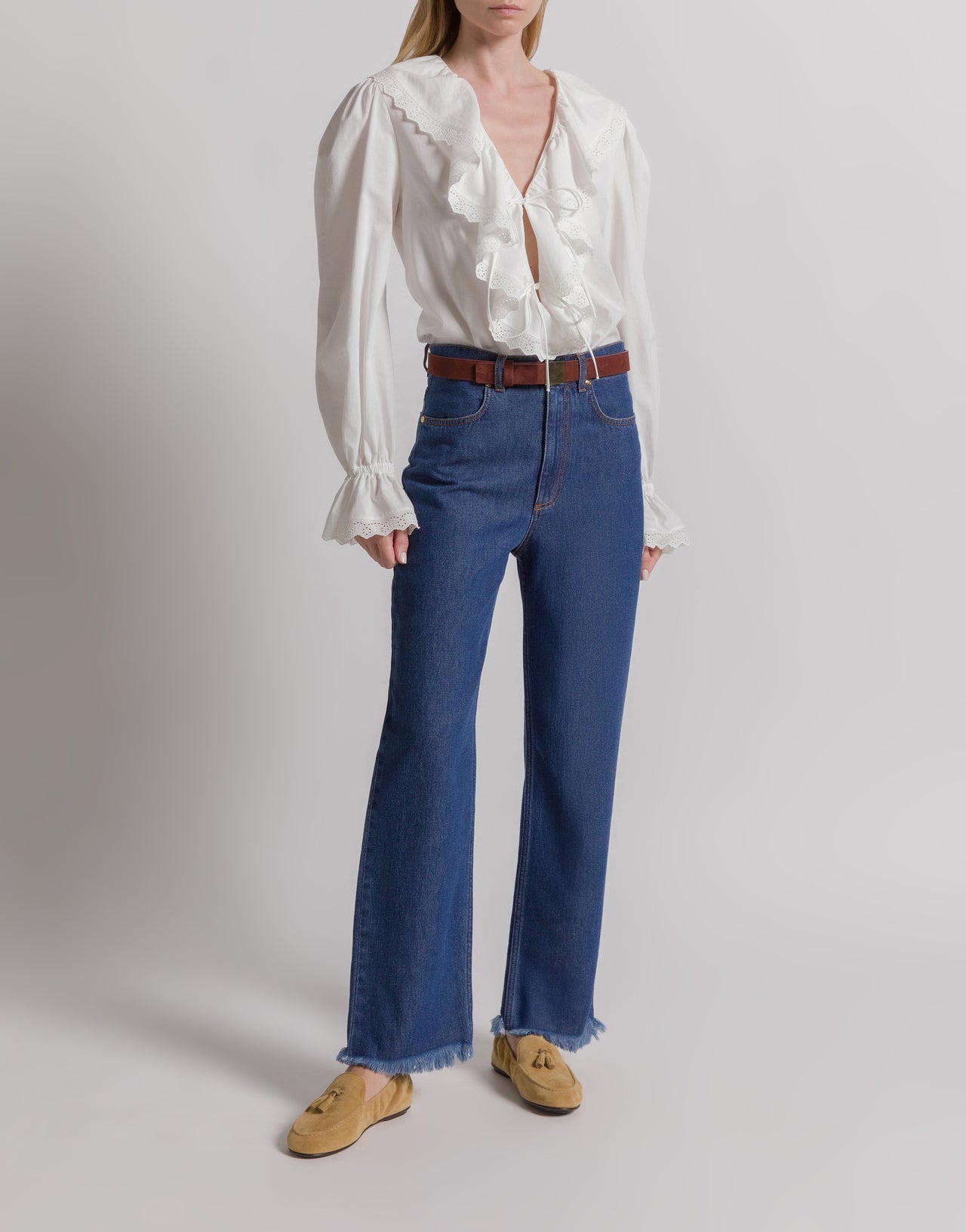 Jeans mit geradem Bein Blau Alberta Ferretti Boutique Online 2