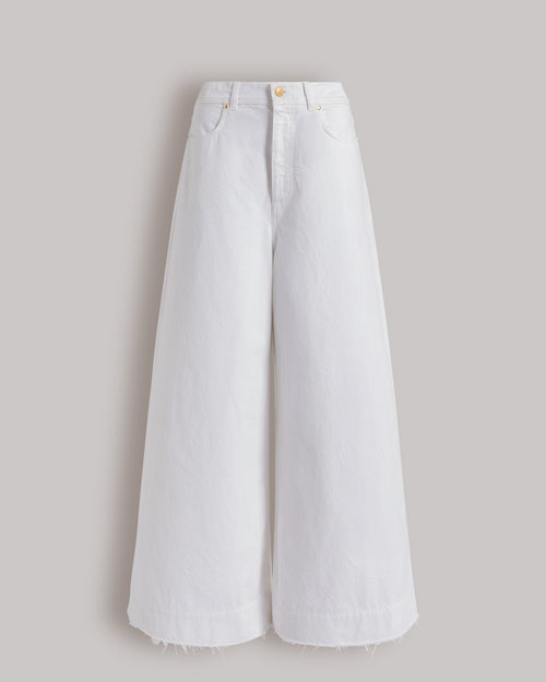 Pantaloni in denim a gamba larga