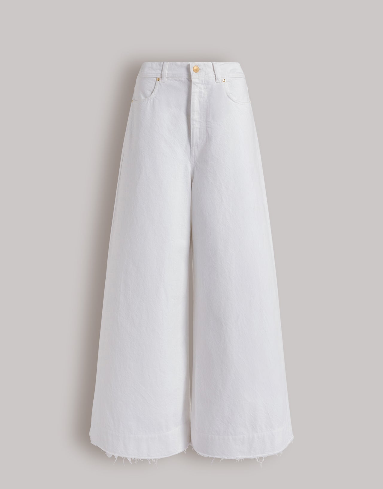 Pantaloni in denim a gamba larga Bianco Alberta Ferretti Boutique Online 4