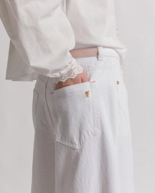 Pantaloni in denim a gamba larga