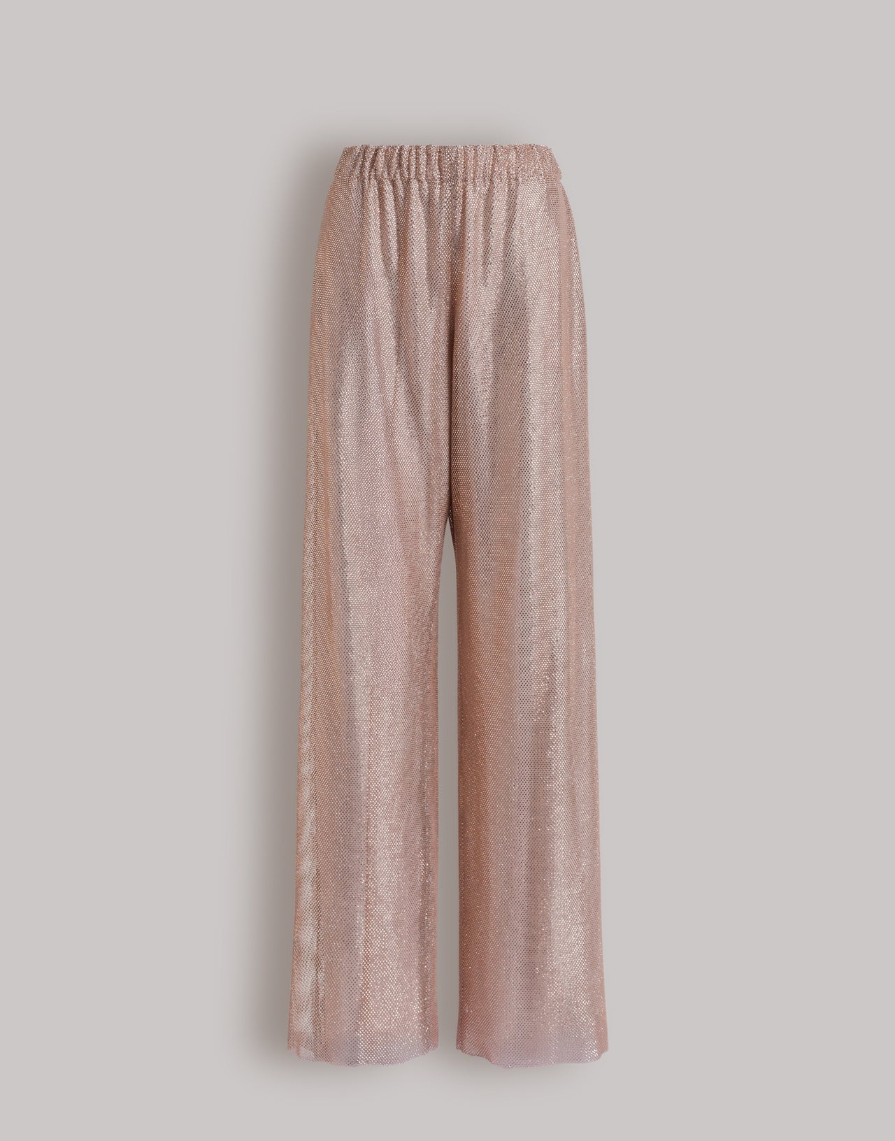 Micro-rhinestone wide-leg trousers ピンク Alberta Ferretti Boutique Online 1