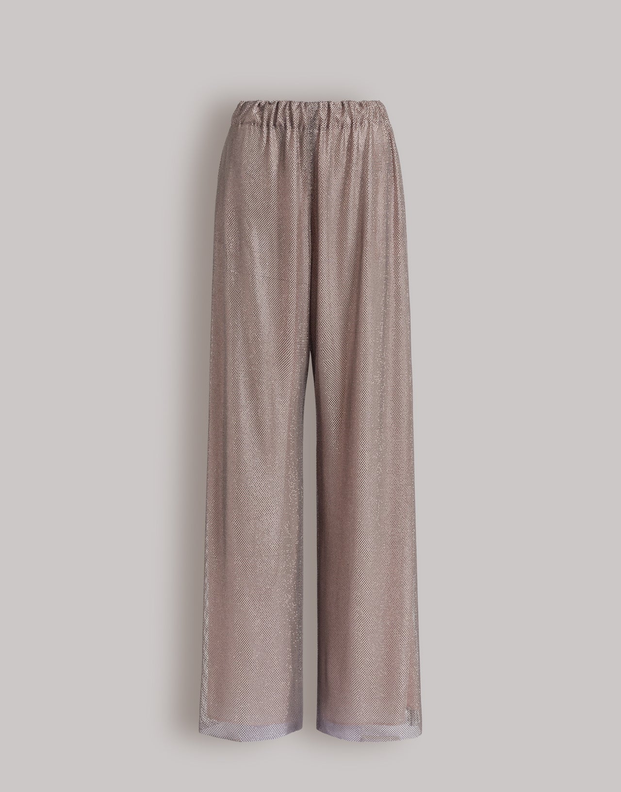 Micro-rhinestone wide-leg trousers Silver Alberta Ferretti Boutique Online 1